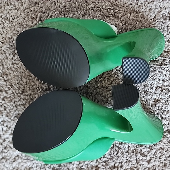 Steve Madden Bristal slip on green platform shoes-6 - Picture 6 of 11